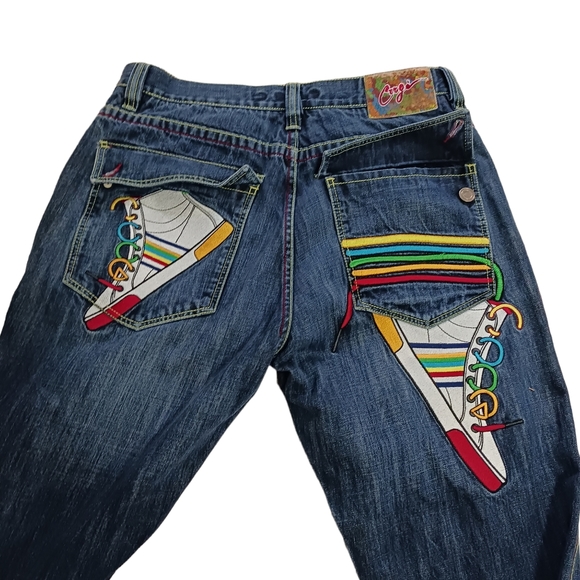 COOGI Other - COOGI Jeans 36 x 34 Australia  Embroidered Patch Stitch Jeans 90's Vintage Jeans